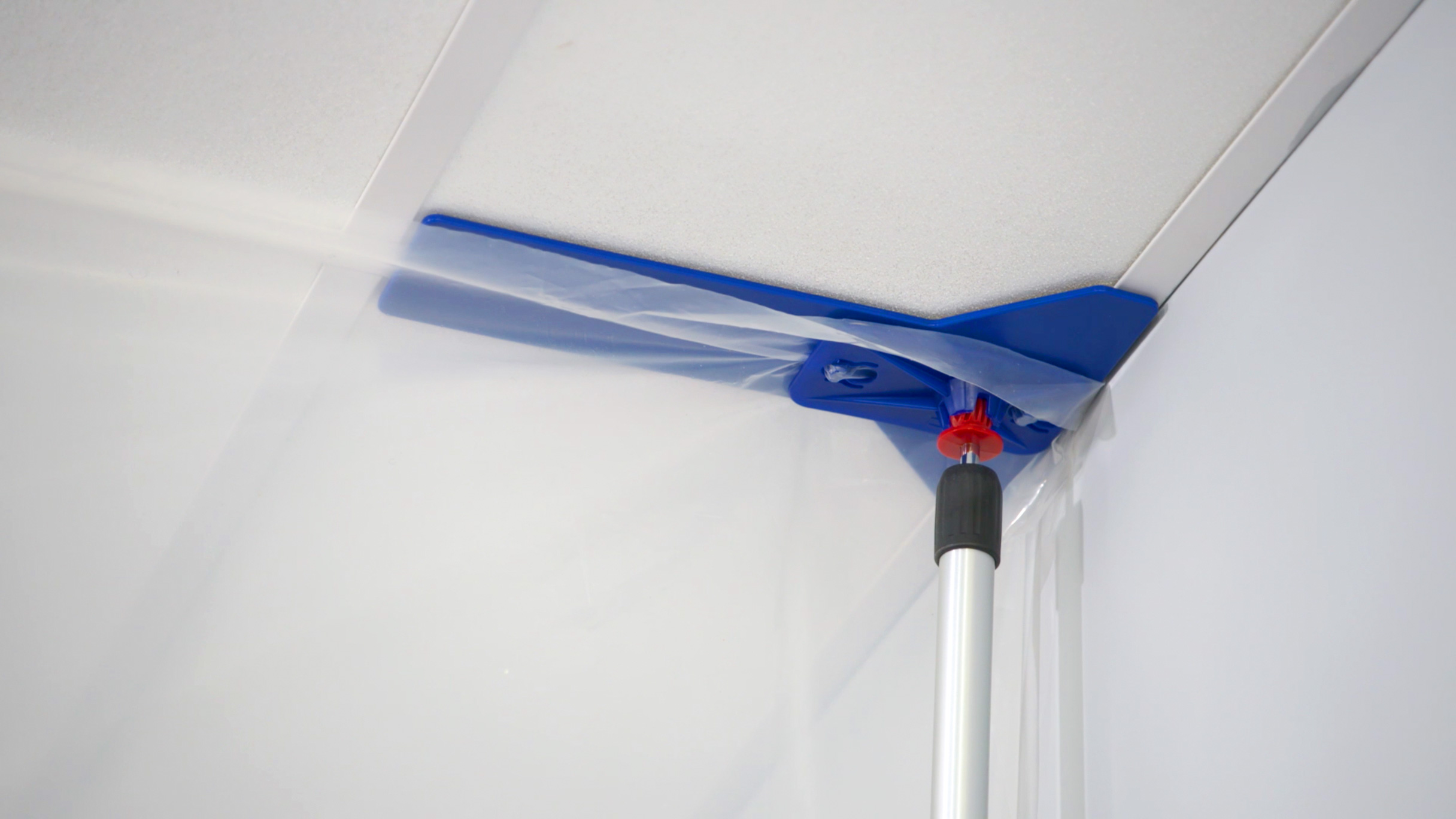 folienaufnahme_t_form_web ZipWall® Edge™ Kopfplatte für abgehängte Decken