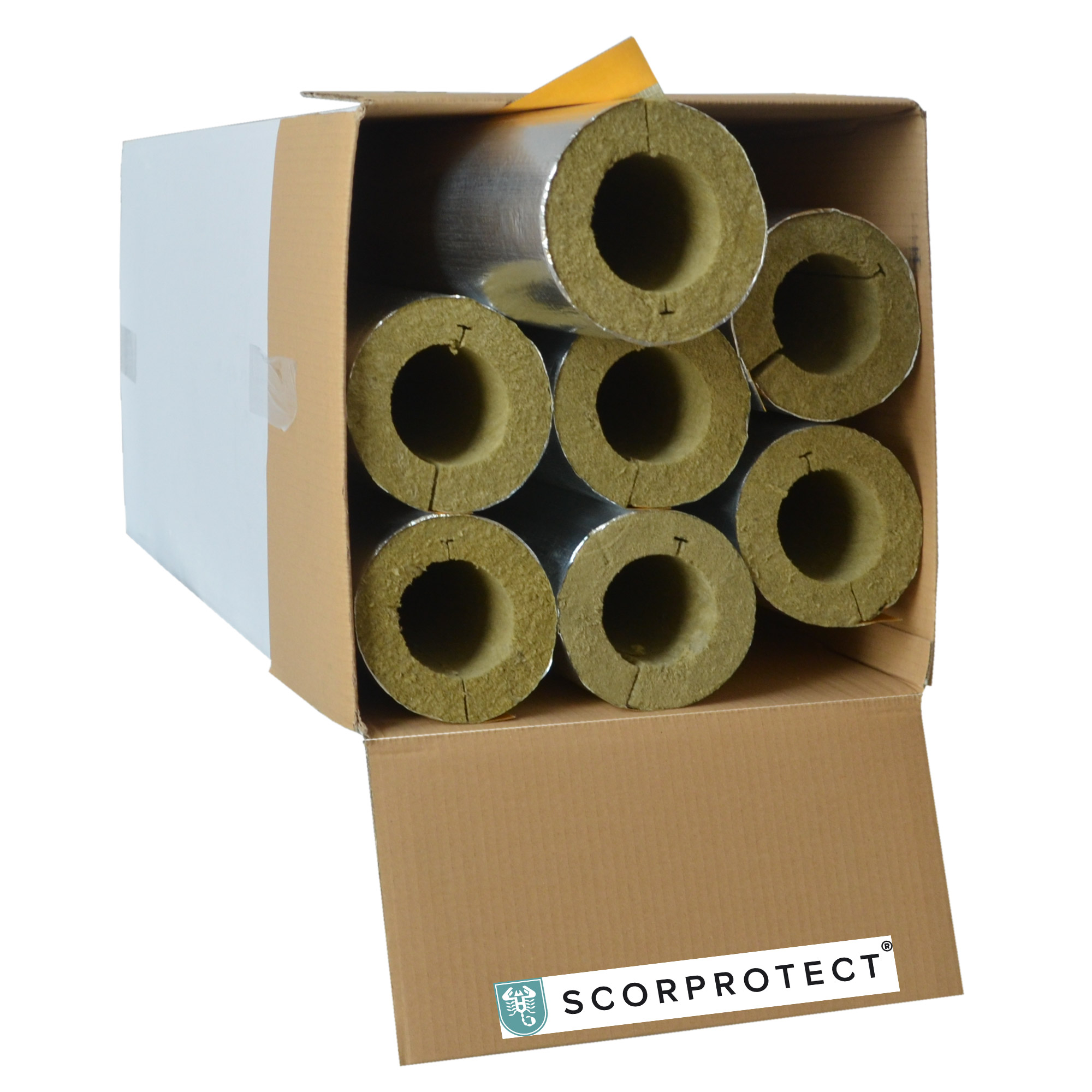 Rohrschale Rohrisolierung Steinwolle alukaschiert 0.040 W/mK