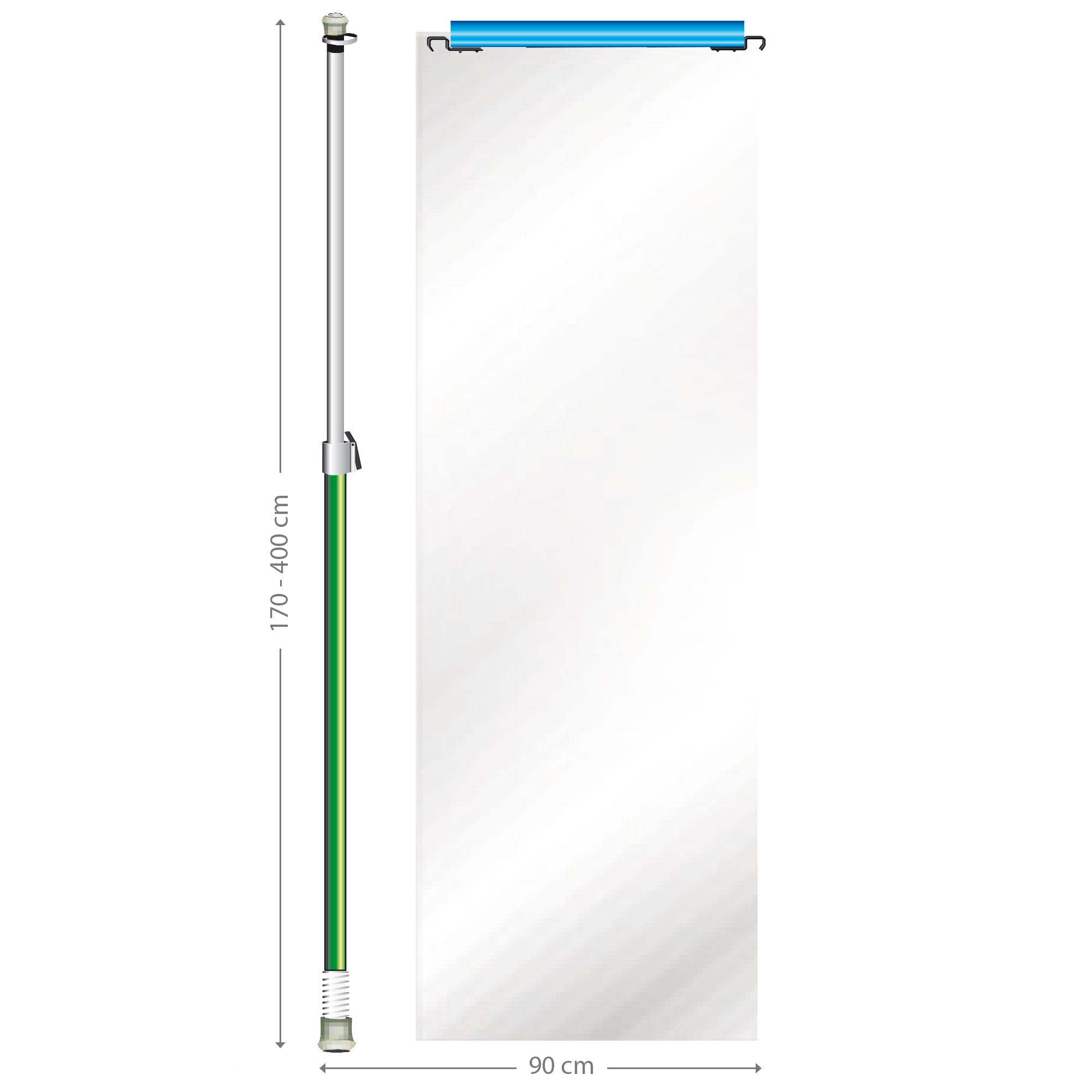 Staubschutzwand-Curtain-Wall-Modul90_2 Curtain-Wall Staubschutzwand Erweiterung Ausbau Modul 90 cm