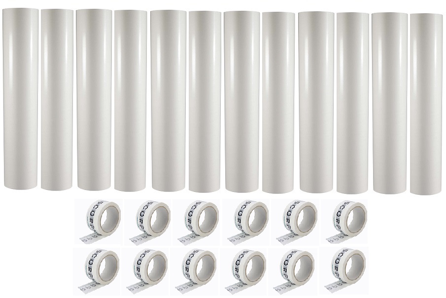 SCP-Vorteil_Paket_13 Vorteil Abdeckpaket 13 Milchtütenpapier Abdeckpappe 12 Rollen weiß ca. 1 m x 55 m, Klebeband