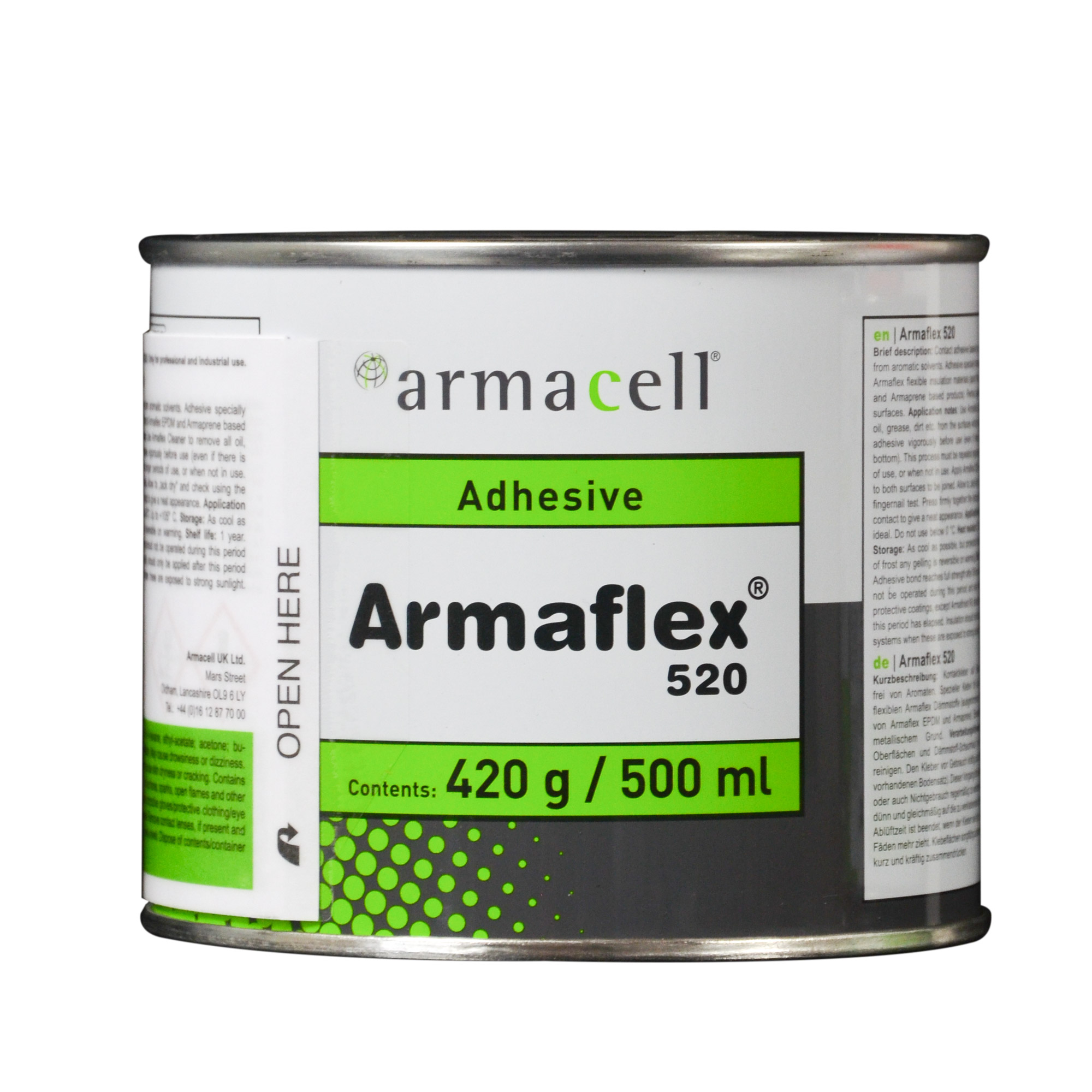 Armaflex_520_500ml_1_web Armaflex Kleber 520 für Kautschuk-Platten und Schläuche 0,5 Liter Dose