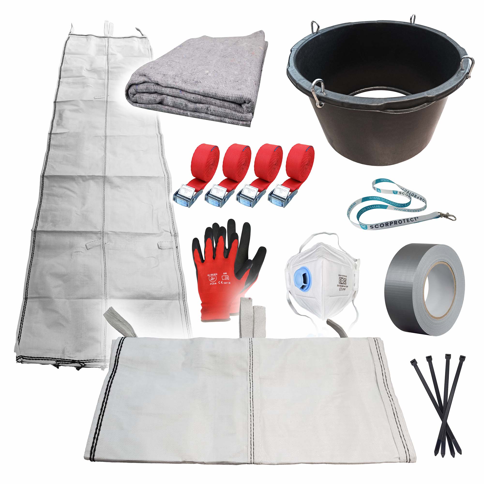 Schuttrutsche Bauschuttrutsche 3 m flexibel mit Einfülltrichter, Packdecke und Zubehör