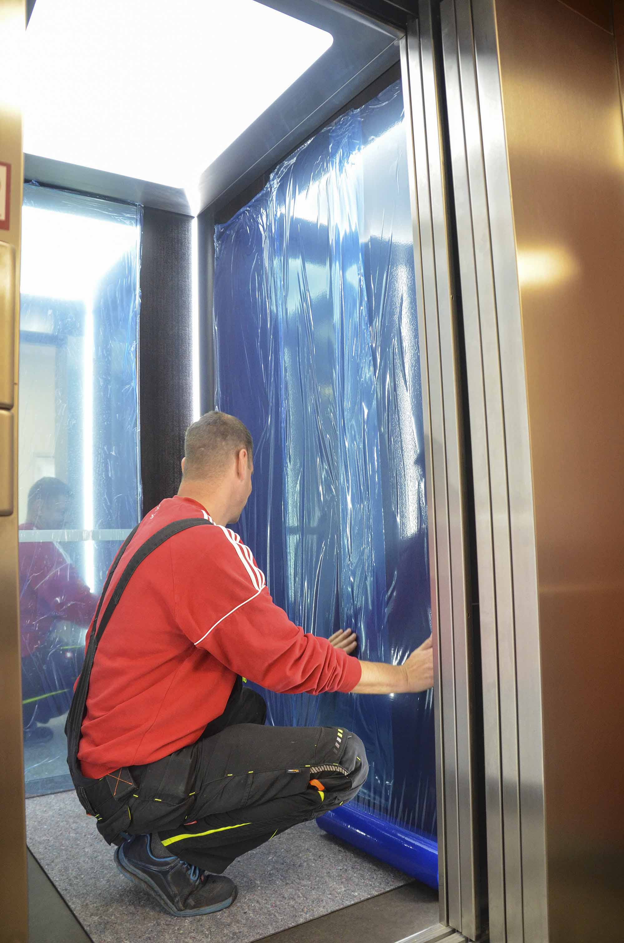 Abdeckfolie Schutzfolie selbstklebend für Glas Fenster Spiegel blau 500 mm x 100 m