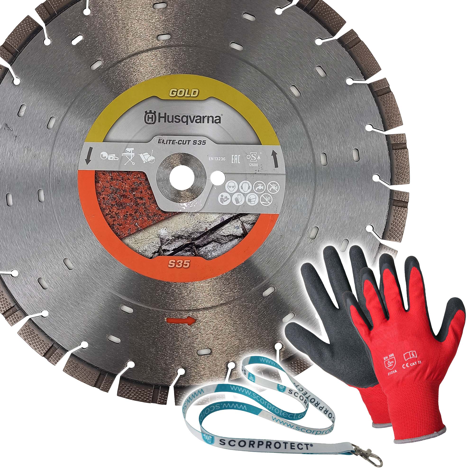 Original Elite-Cut S35 DM 350 mm Exo-Grit Z-Edge Gold für Husqvarna Trennschleifer Original Elite-Cut S35 DM 350 mm Exo-Grit Z-Edge Gold für Husqvarna Trennschleifer