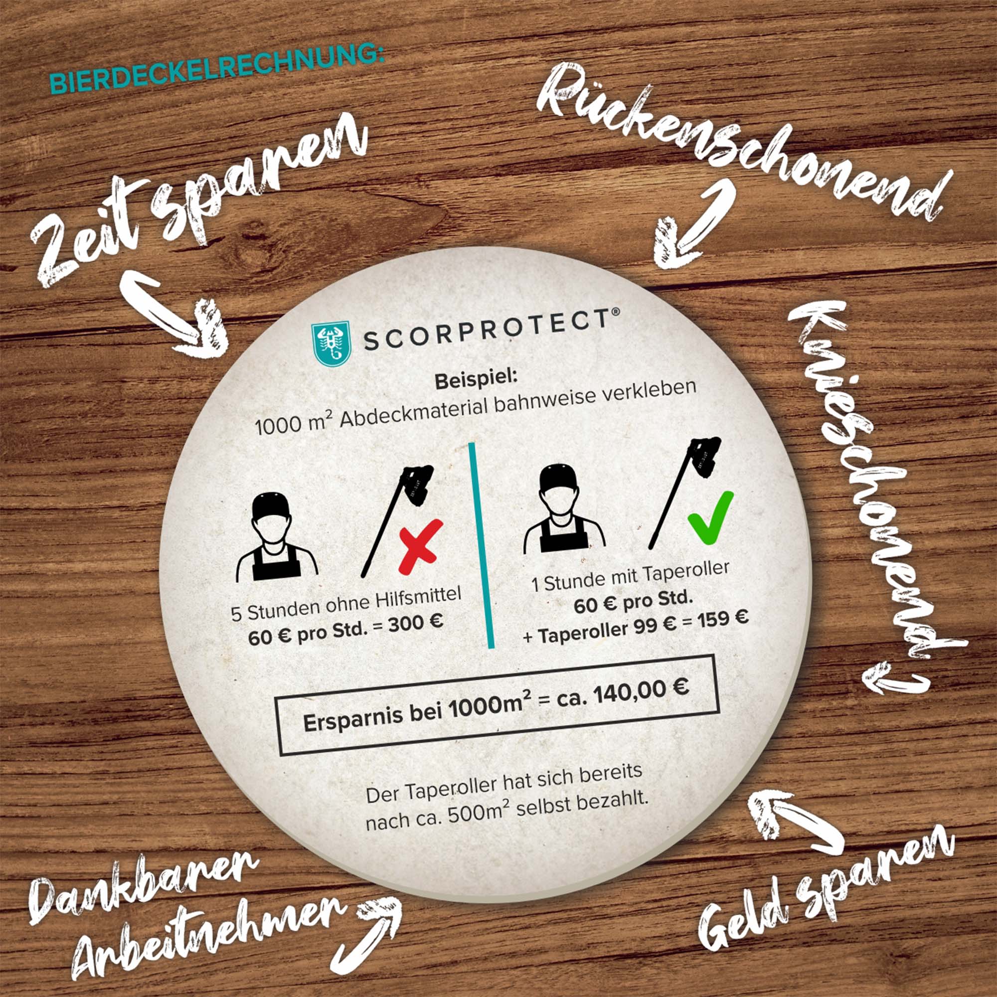 Bierdeckelrechnung-Taperoller