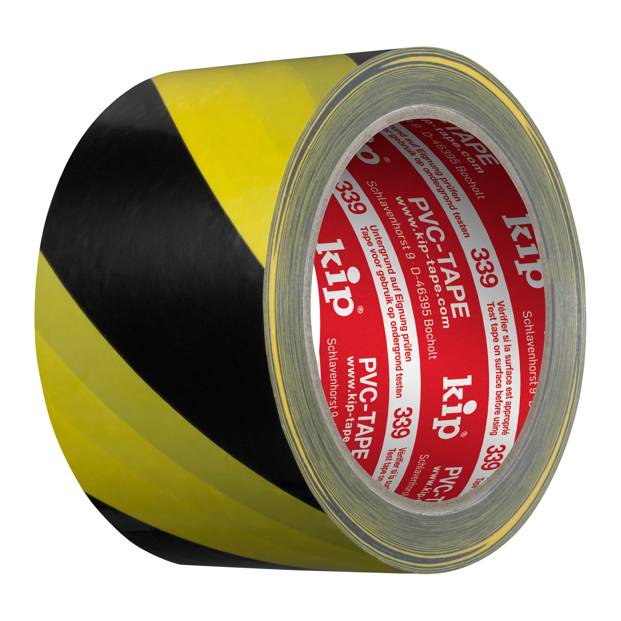 339-56 KIP ® 339 PVC-Warnband gelb/schwarz 50 mm x 33 m