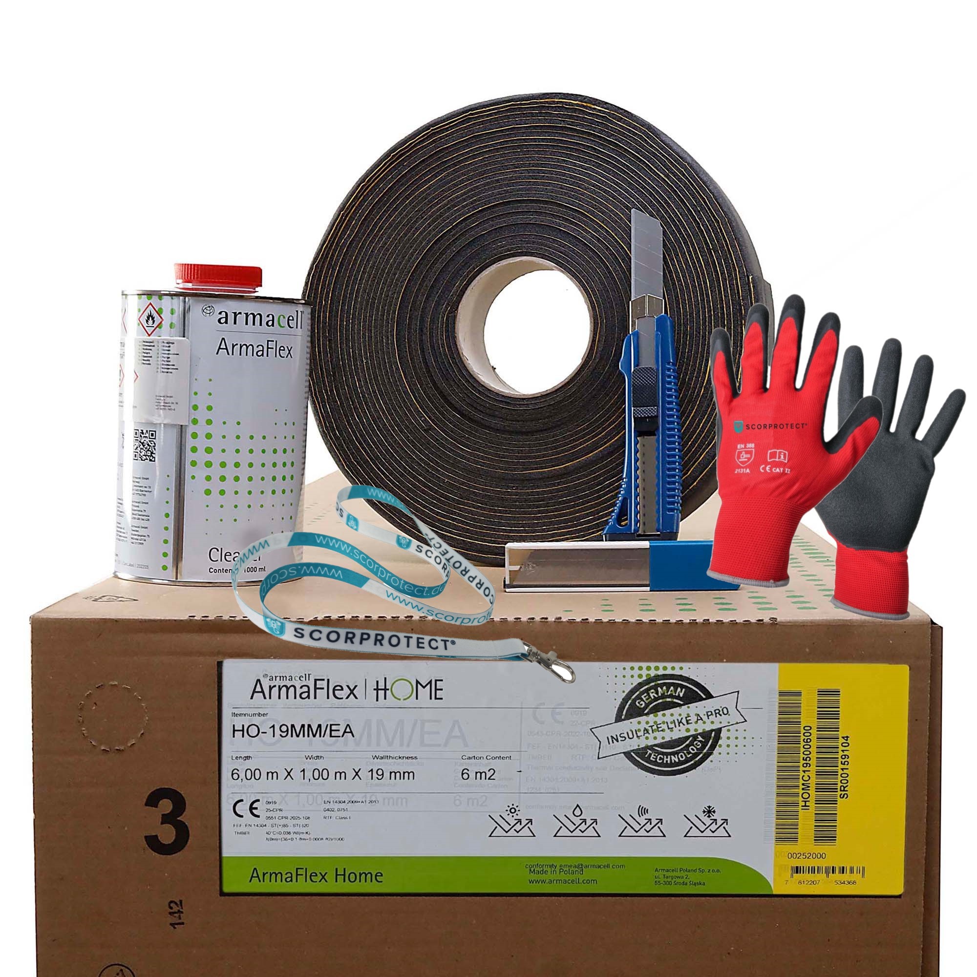 original Armaflex Home Armacell Camper-Ausbau-Set 1 + Scorprotect Schlüsselband