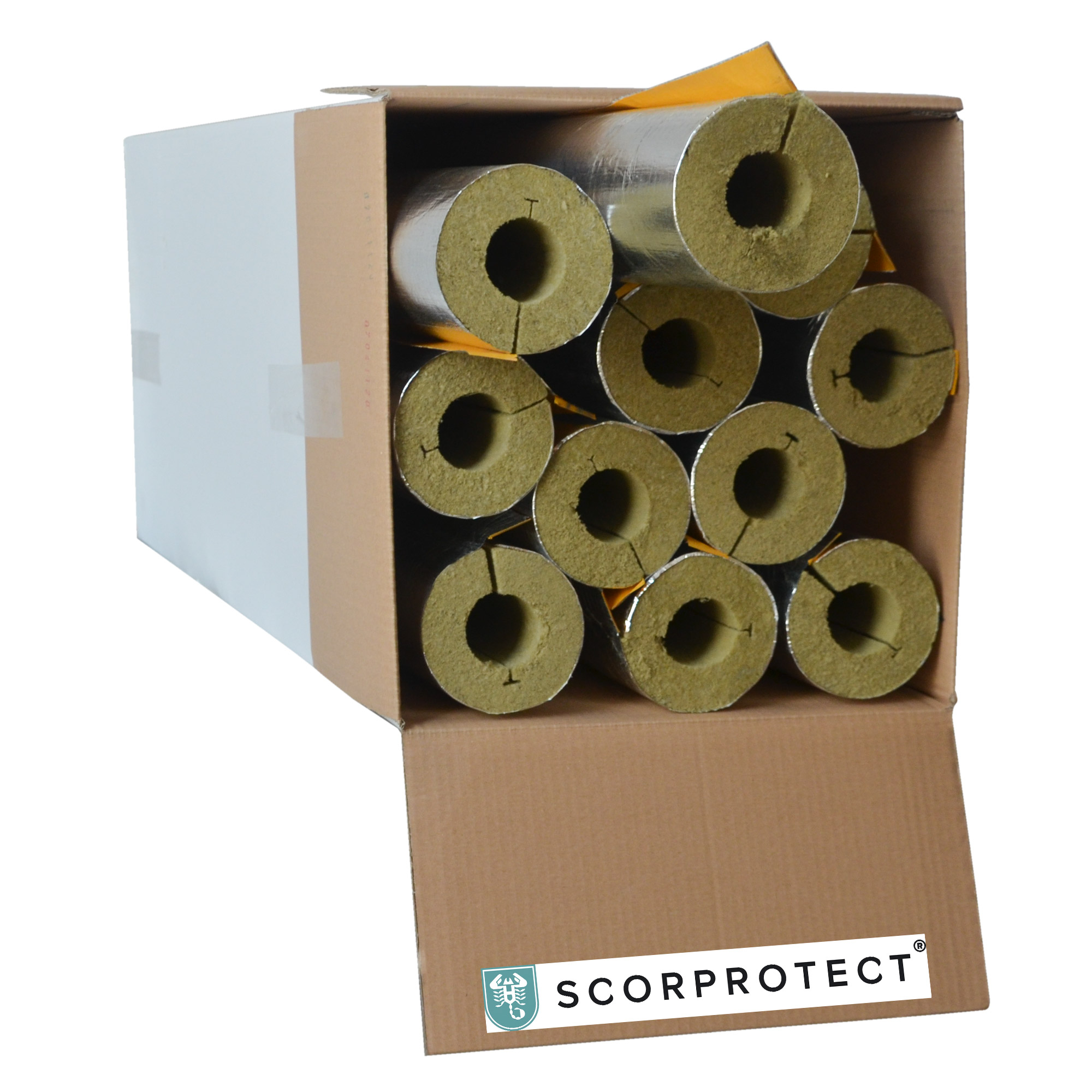 Rohrschale Rohrisolierung Steinwolle alukaschiert 0.040 W/mK