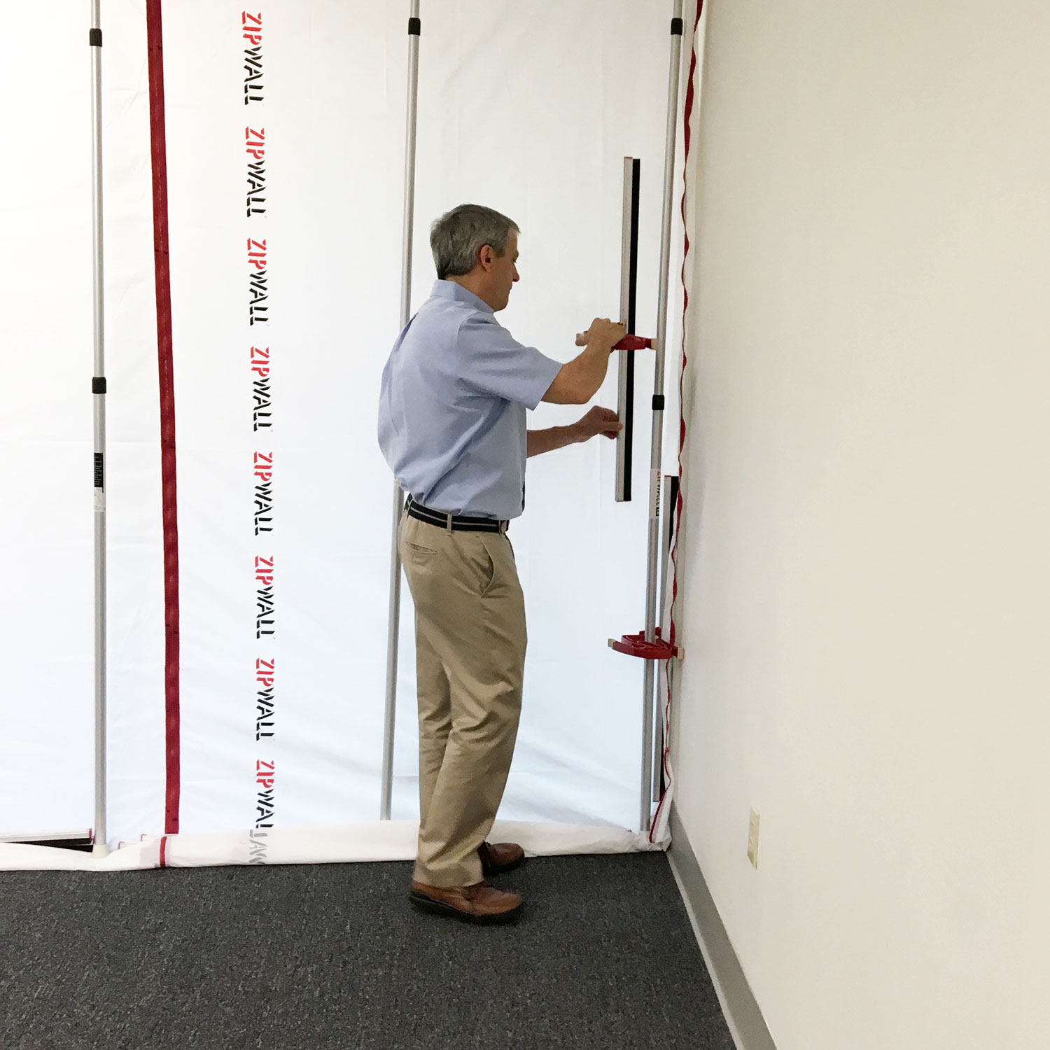 Staubschutzwand Zipwall Seitenklemmen für Dichtschienen 2er Set