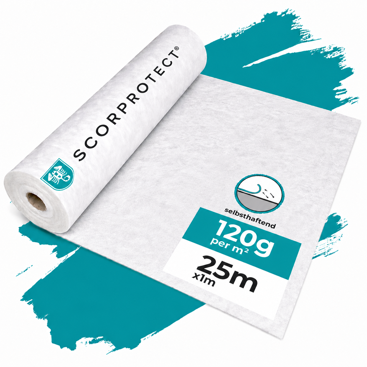 Scorprotect ®TSV Treppenschutzvlies selbsthaftend 120 g/m² weiß 1,00 m x 25 m
