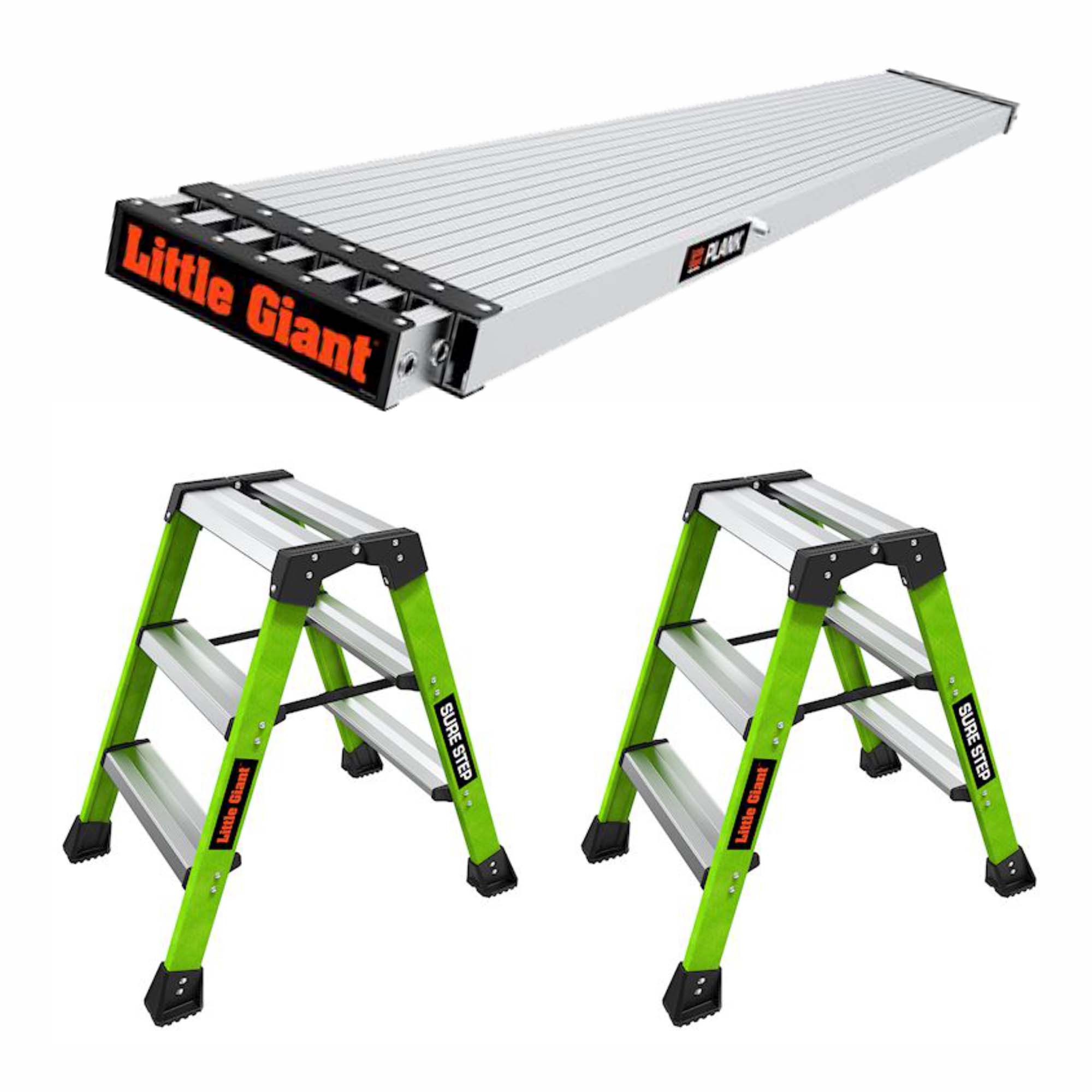 Little Giant SET 2x Stufenleiter + Teleskopbohle Little Giant SET 2x Stufenleiter + Teleskopbohle