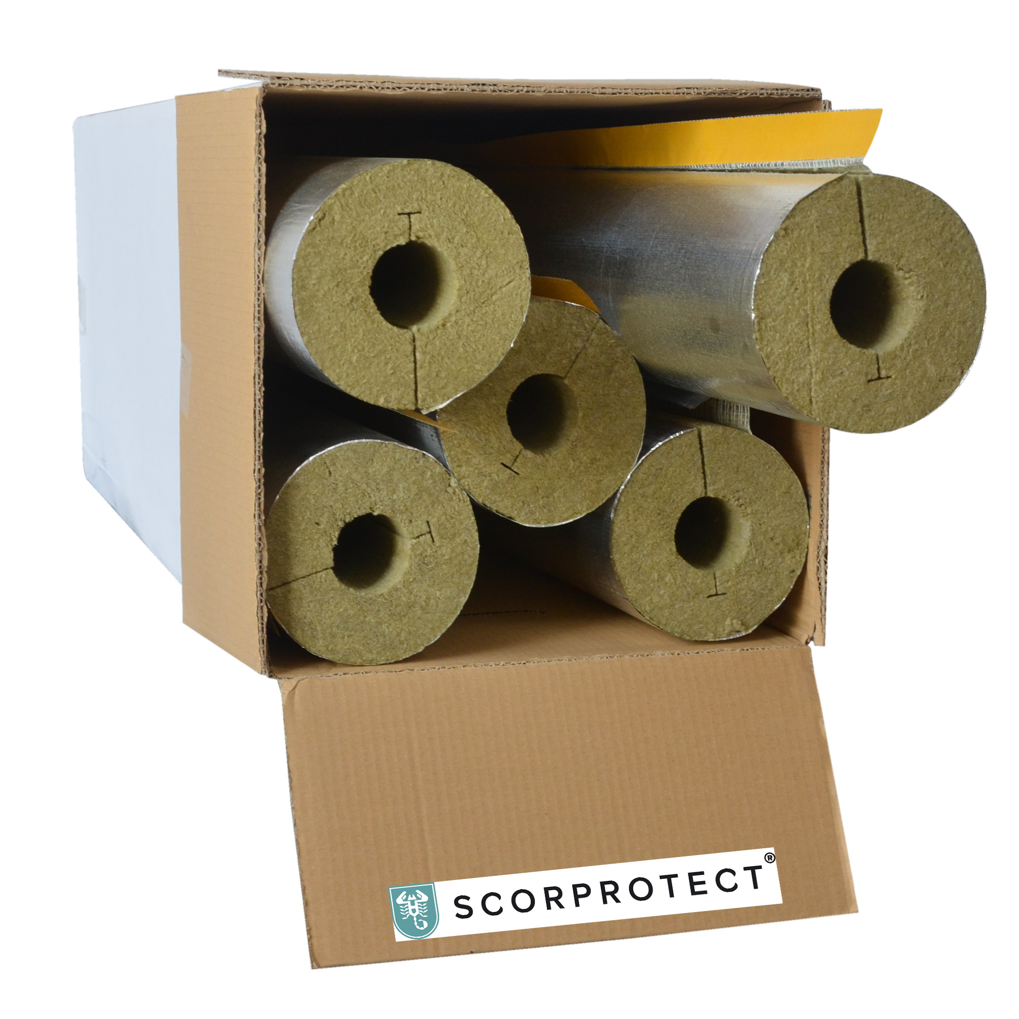 Rohrschale Rohrisolierung Steinwolle alukaschiert 0.040 W/mK