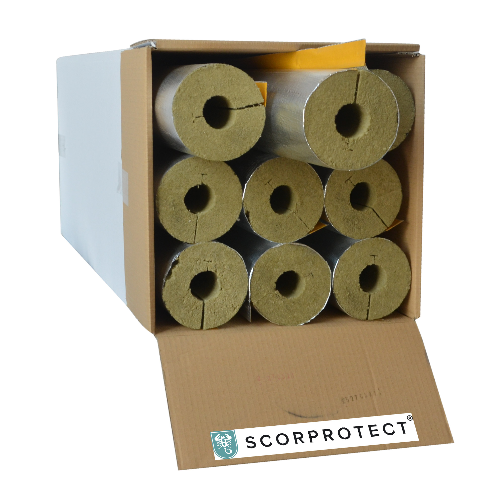 Rohrschale Rohrisolierung Steinwolle alukaschiert 0.040 W/mK