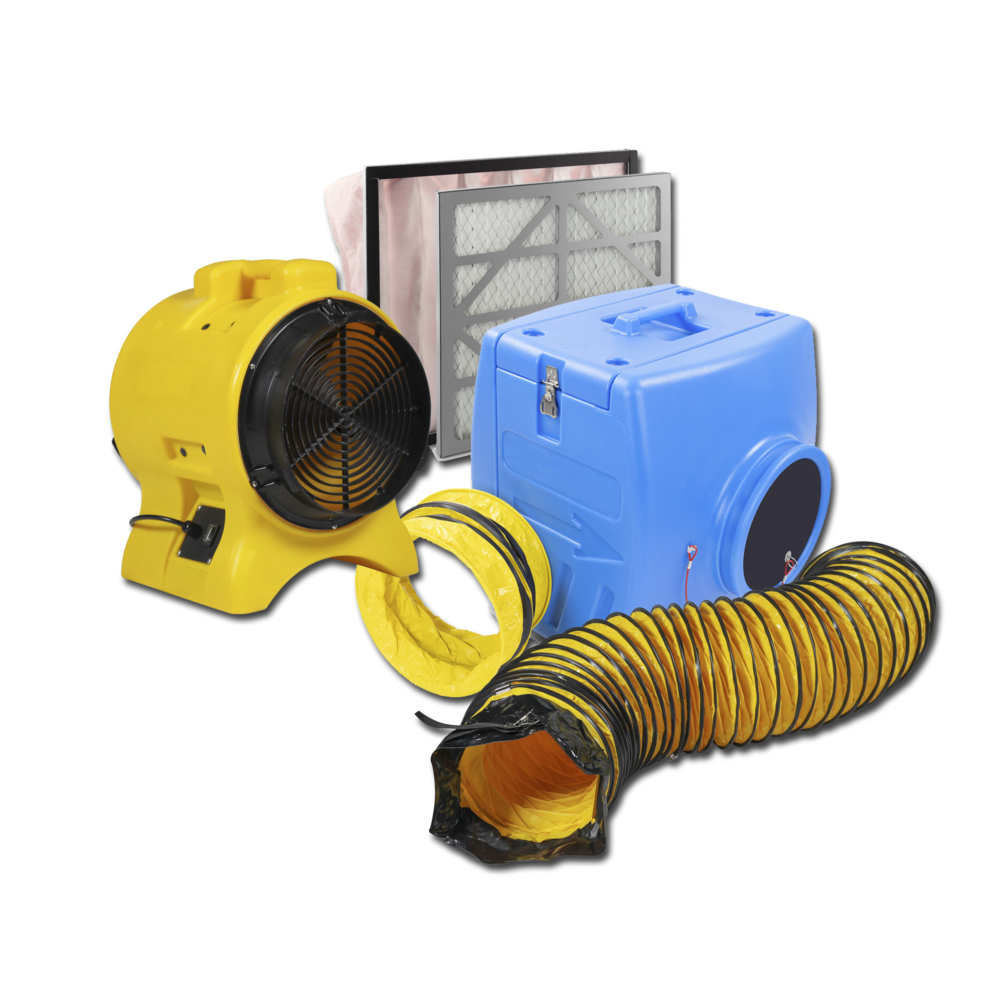 ZD-SFBox-Set4_web Staubfilterbox 350 Setpaket 4 Staubabsaugung 10 m Ansaugschlauch
