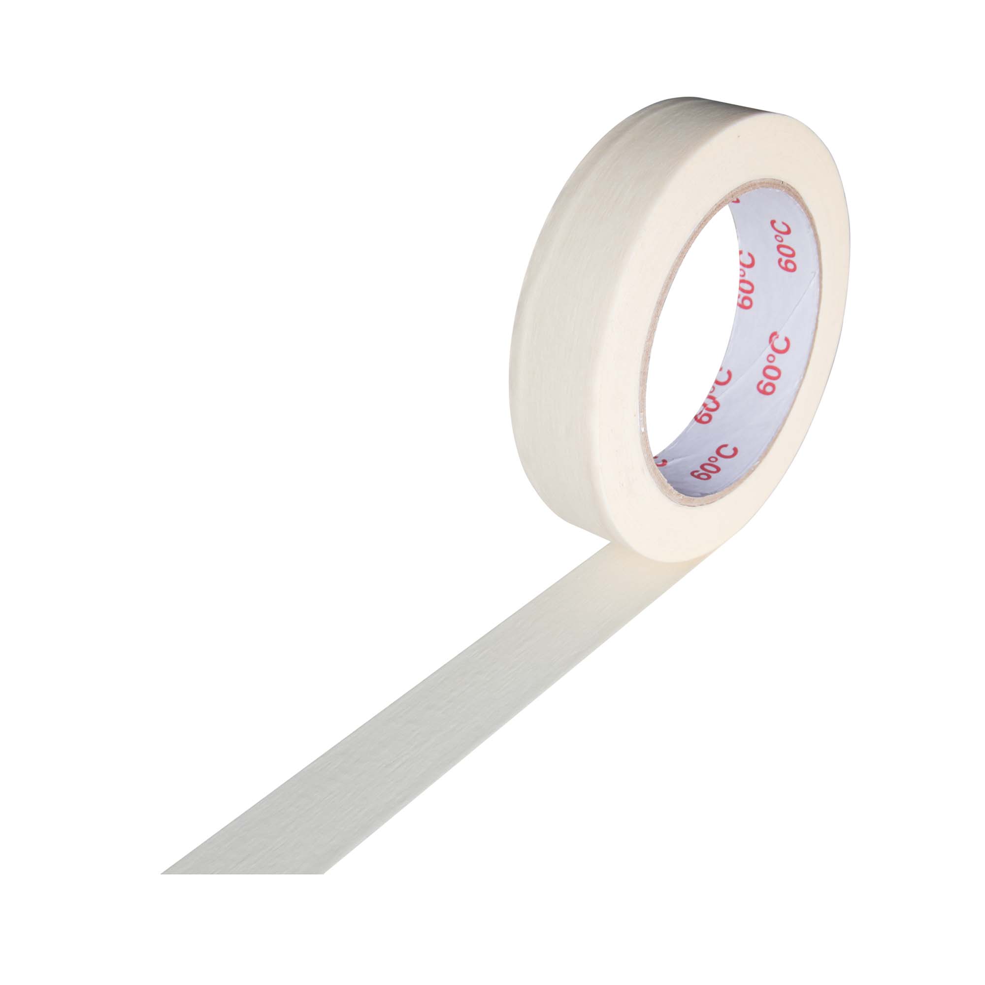 Kreppklebeband-25-ausgerollt Kreppband Profi Maler-Krepp für den Innenbereich 25 mm x 50 m
