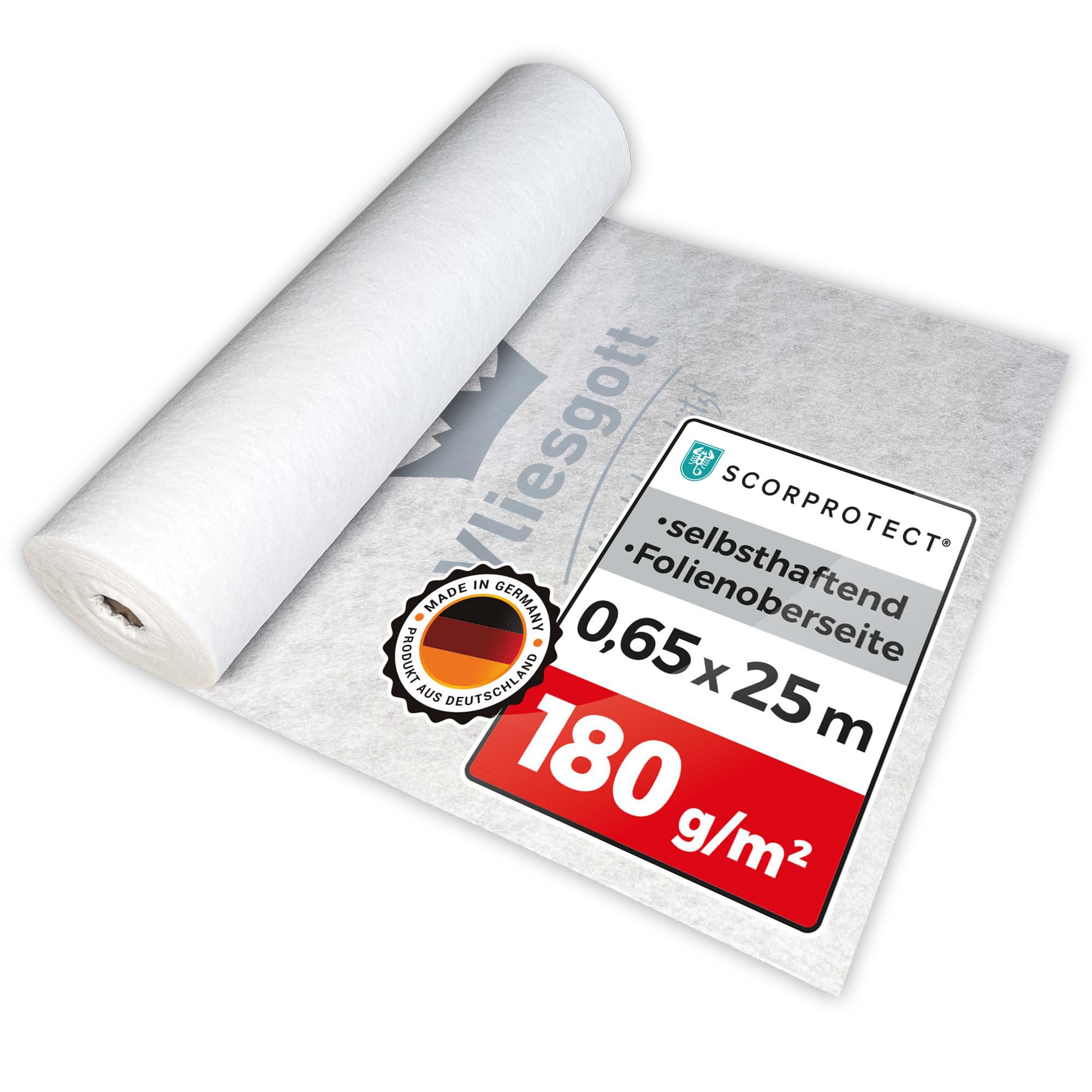BSV Boden- und Treppenschutzvlies selbsthaftend Vliesgott 0,65 m x 25 m 180 g/m² 
