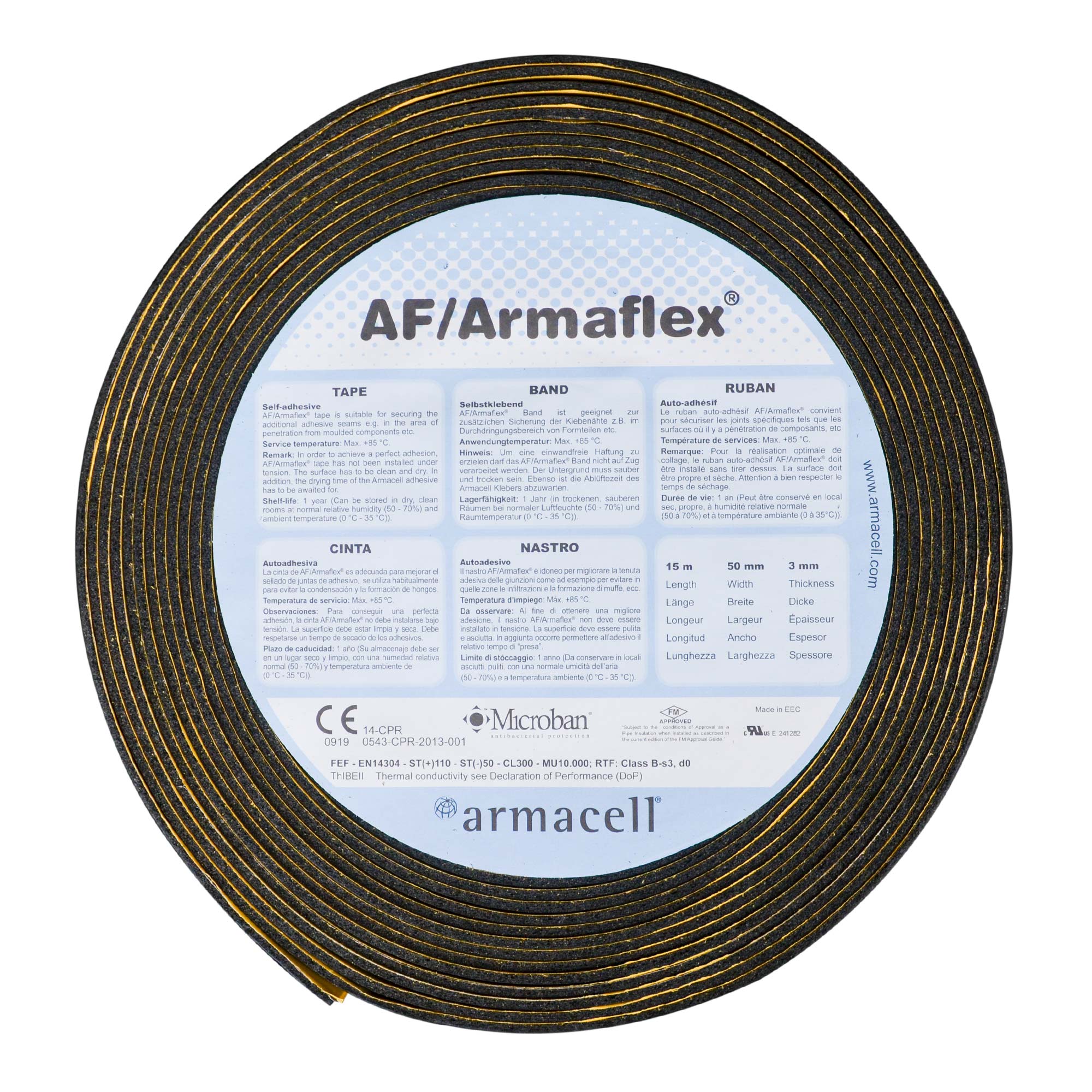 SCP-AF-Band_1_web AF Armaflex Kautschuk Klebeband für XG Platten schwarz 50 mm x 15 m