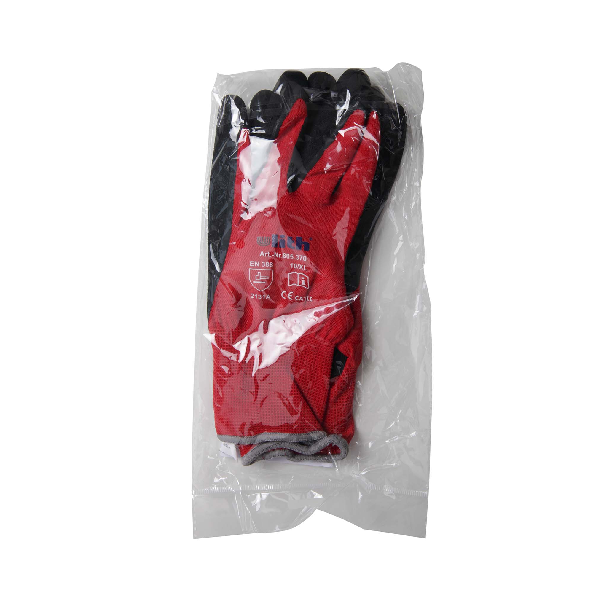 Handschuh-GHS10R-3 Arbeitshandschuh Montage-Feinstrickhandschuhe rot Größe 11