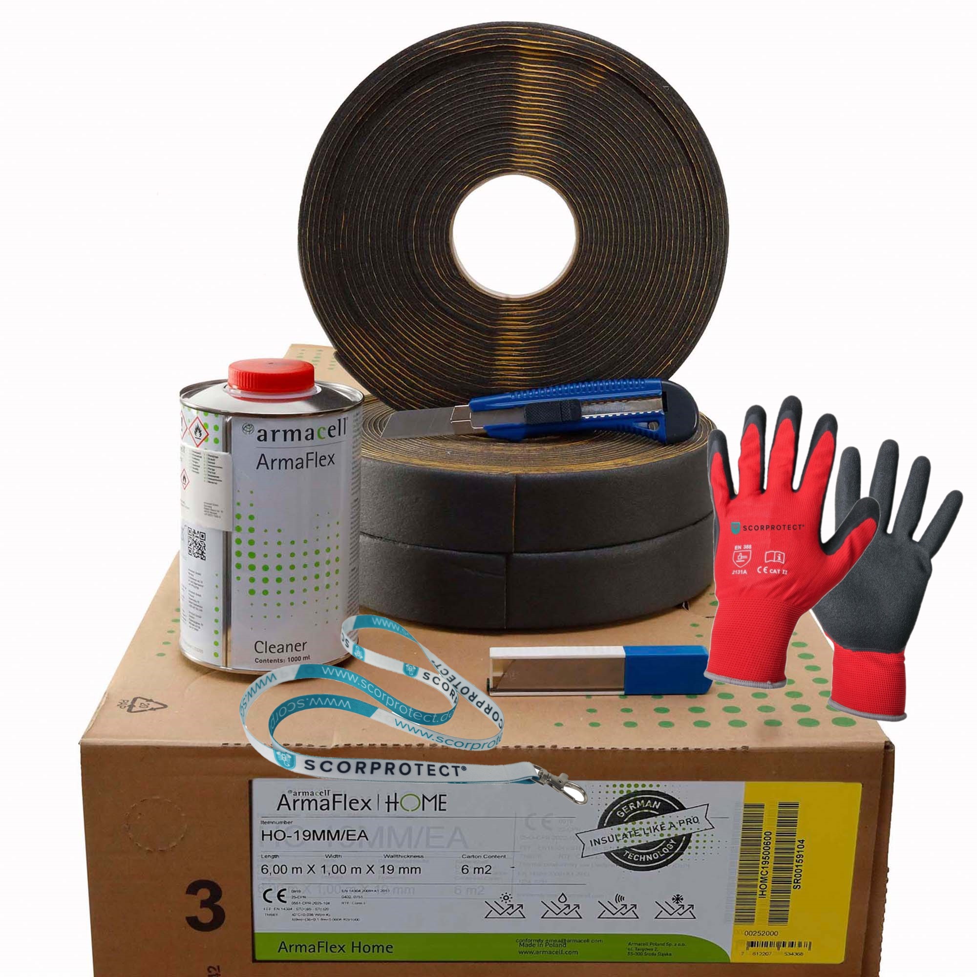 original Armaflex Home Armacell Camper-Ausbau-Set 3 + Scorprotect Schlüsselband