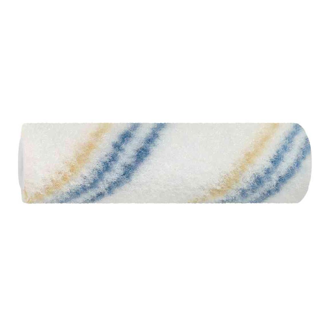 walze_blau-gelbfaden100 Beschichtungswalze 10 cm Nylon Blau-Gelbfaden, Polhöhe 7 mm, Kern 17 mm