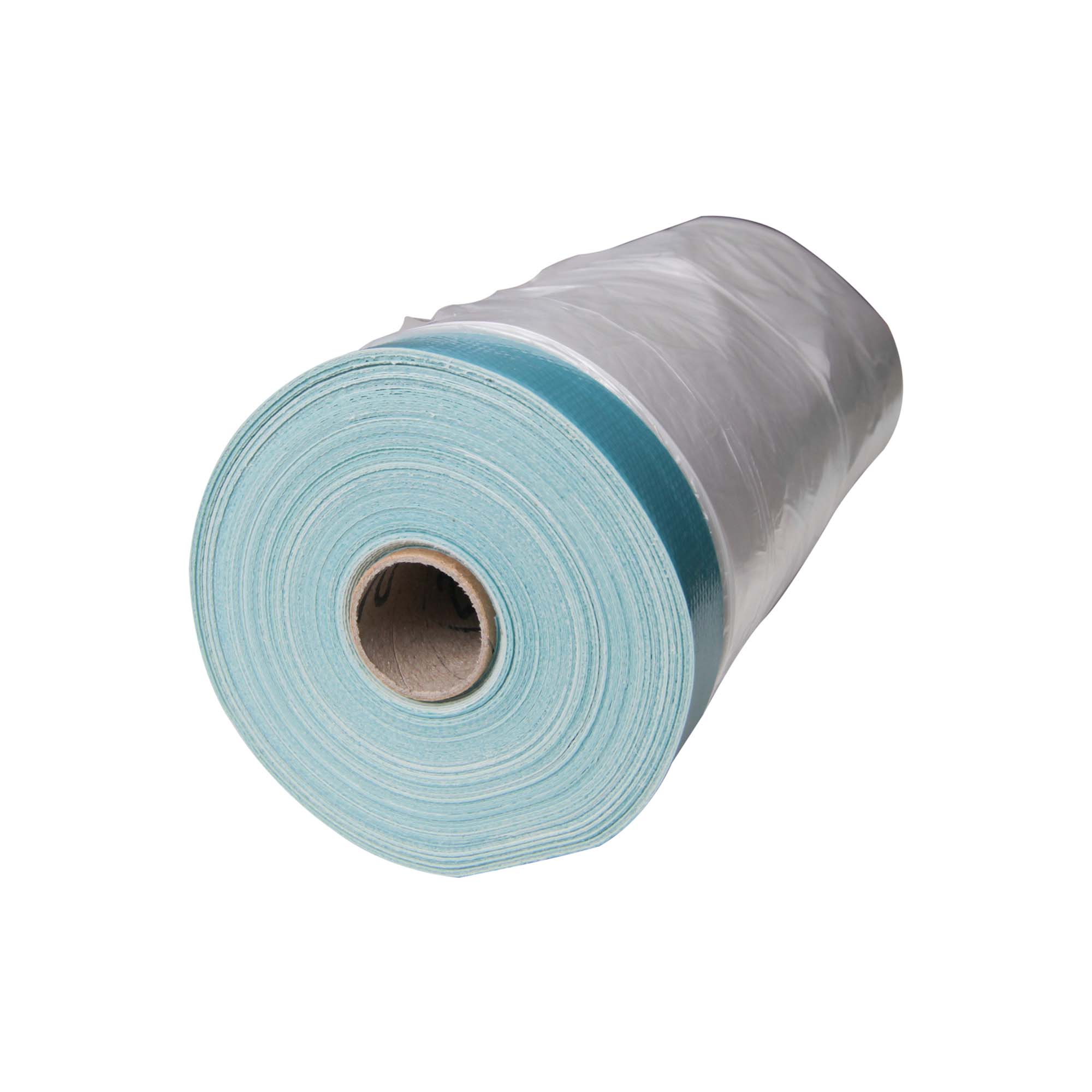 Gewebemasker-liegend Gewebe-Kombi-Mask Klebeband hellblau mit HDPE Folie 7 my Rolle 1400 mm x 20 m