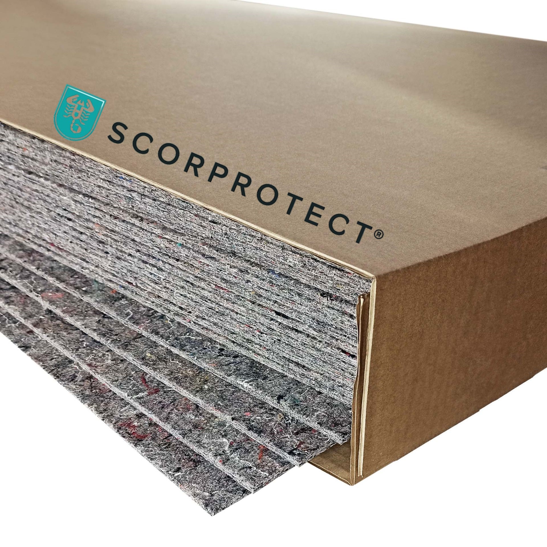 25 x Scorprotect® VliesGott Robuste Vliesfaserplatte 1,0 m x 0,8 m Schutz-Platte Abdeckplatte 850 g/m²