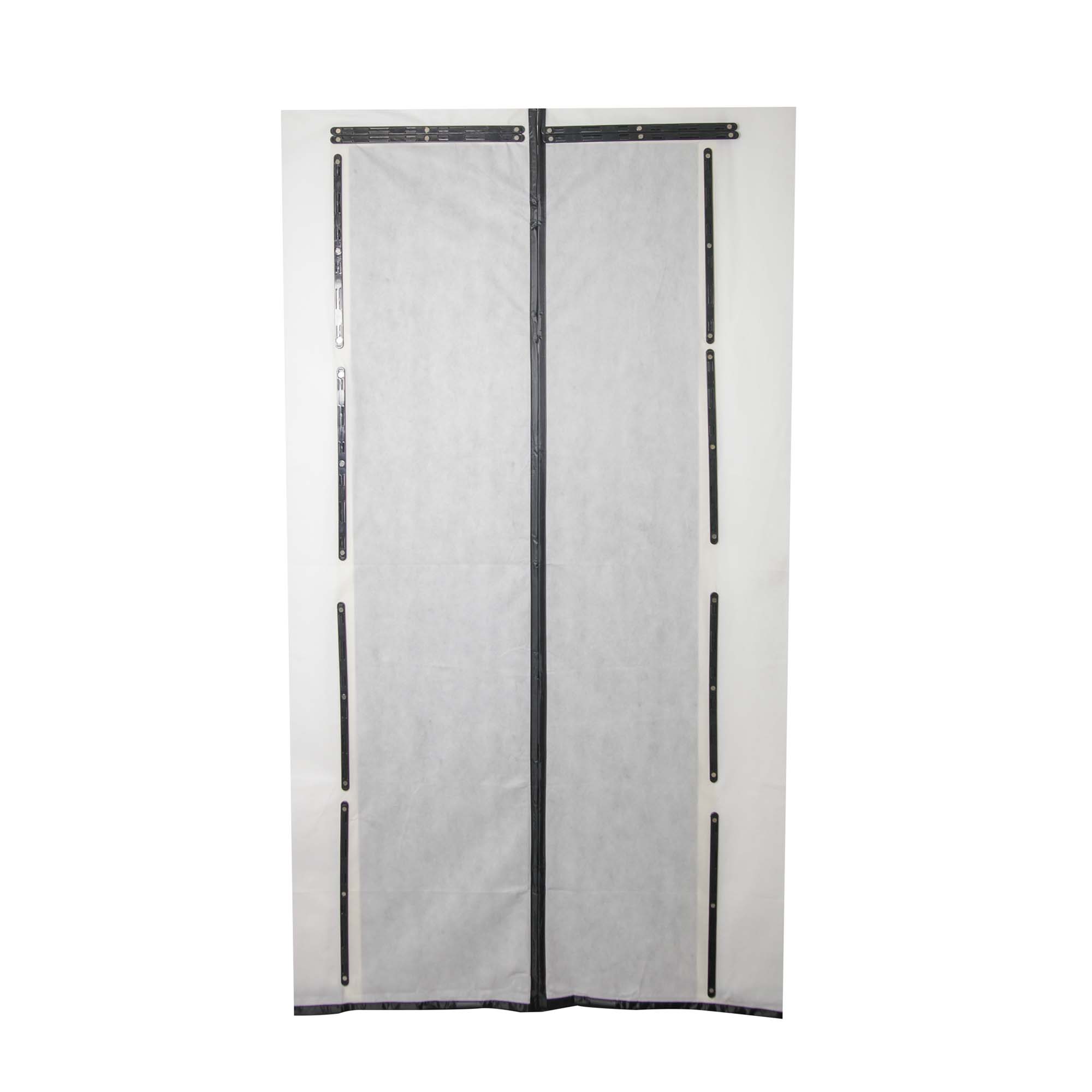 Vlies-Magnet-1 Vlies Staubschutztür Magnet mit Magnetstreifen-Verschluss 210 x 110 cm