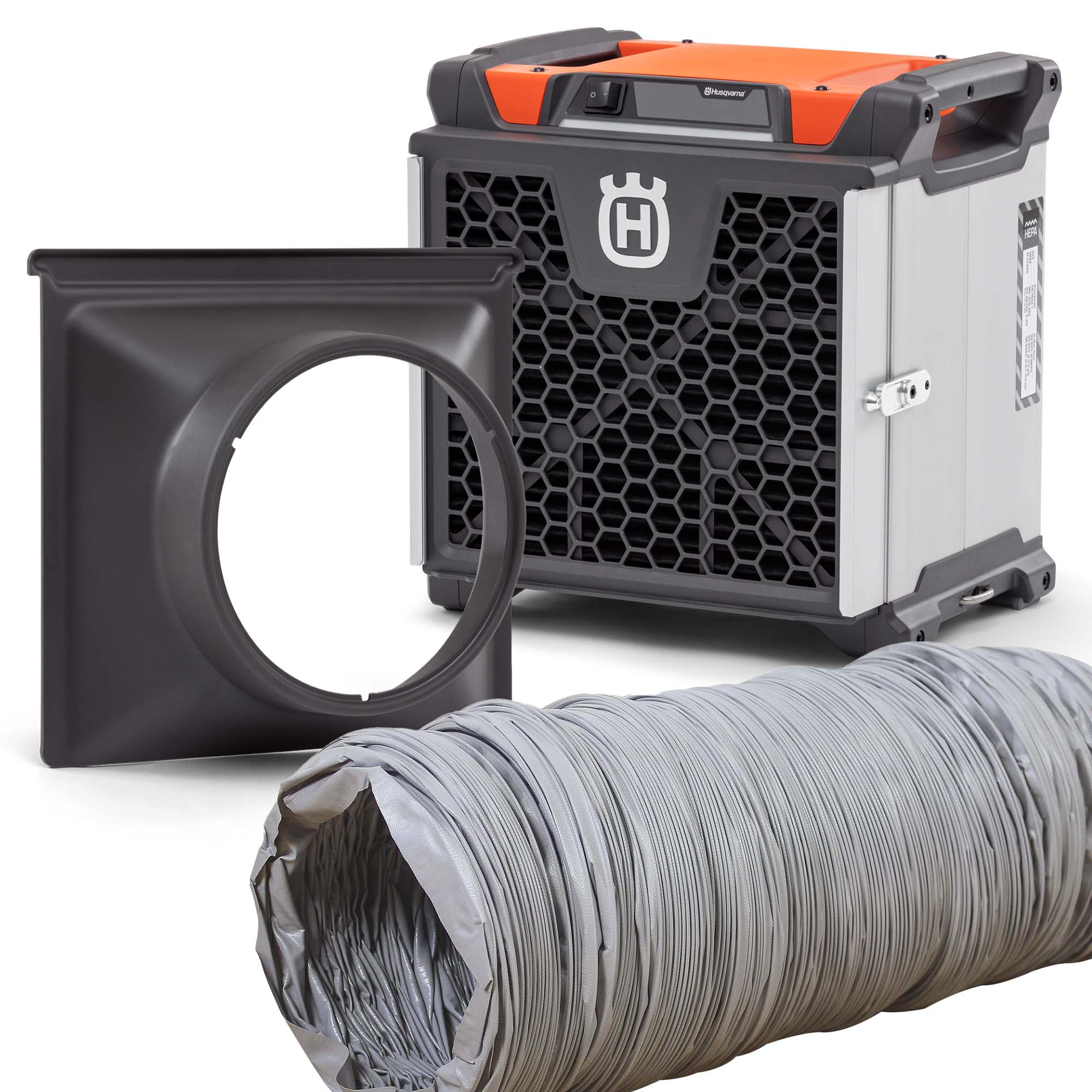 Husqvarna A25 Bau-Luftreiniger Set mit Adapter und 6 m Schla