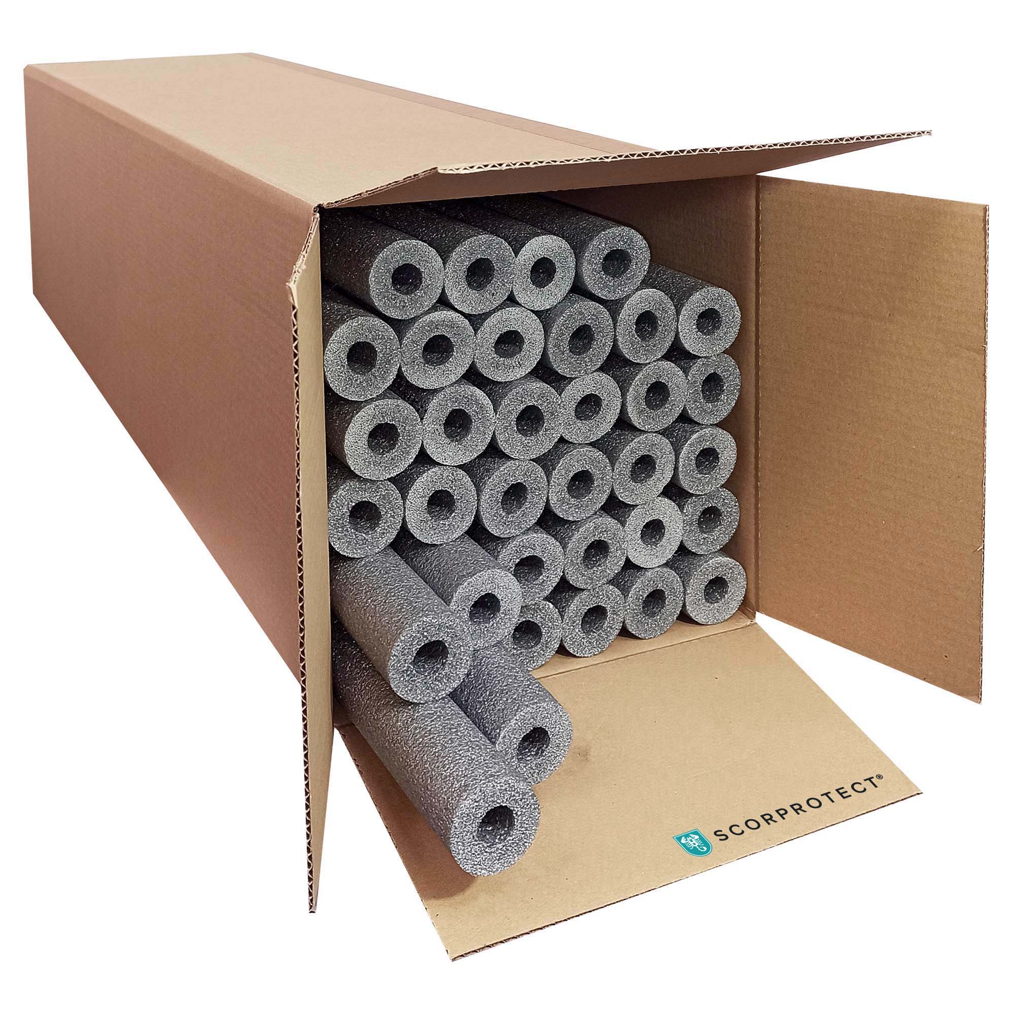 Scorprotect® PE Rohrisolierung geschlitzt 1 m ganzer Karton Farbe grau