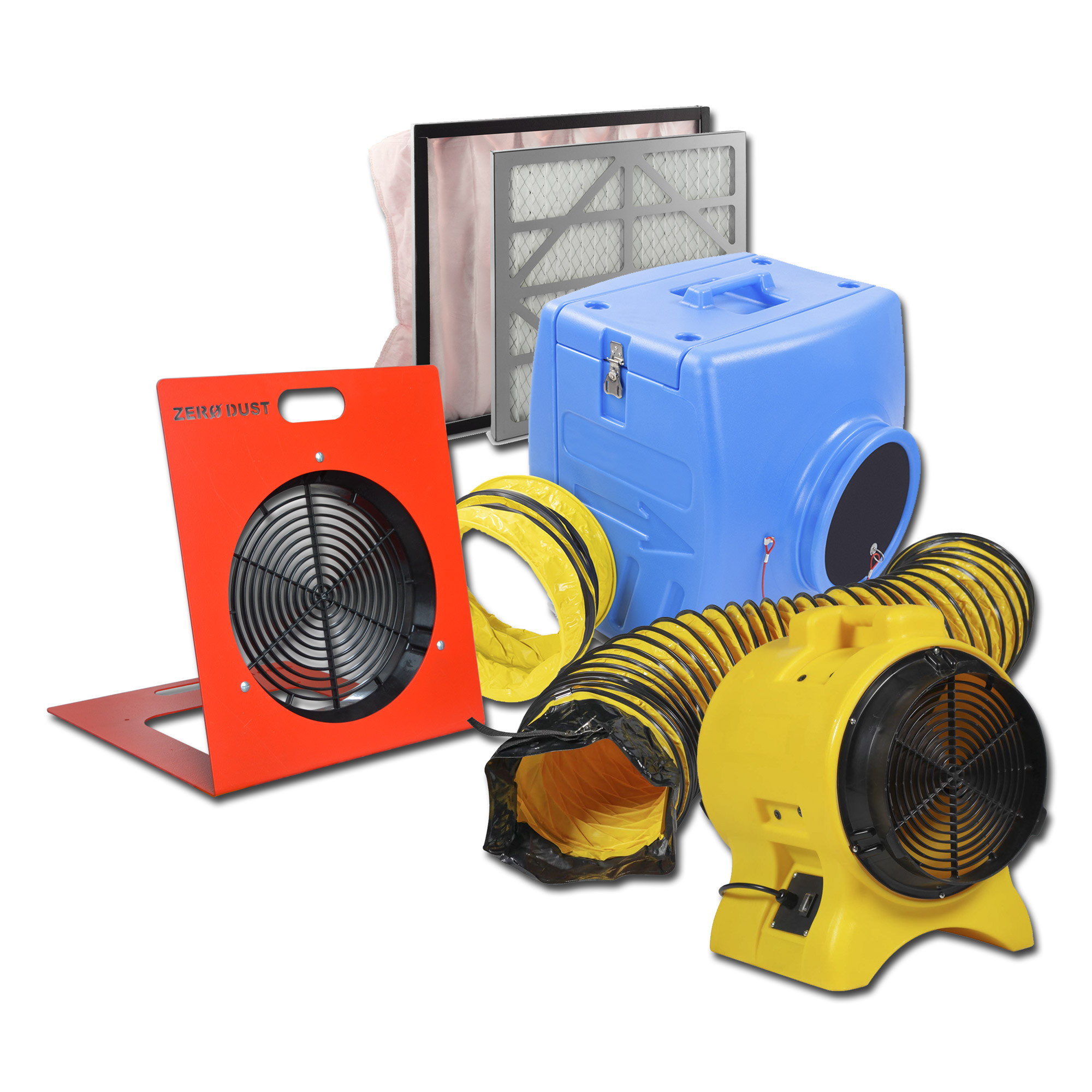 ZD-SFBox-Set5_web Staubfilterbox 350 Setpaket 5 Staubabsaugung 10 m Ansaugschlauch Absaugtrichter