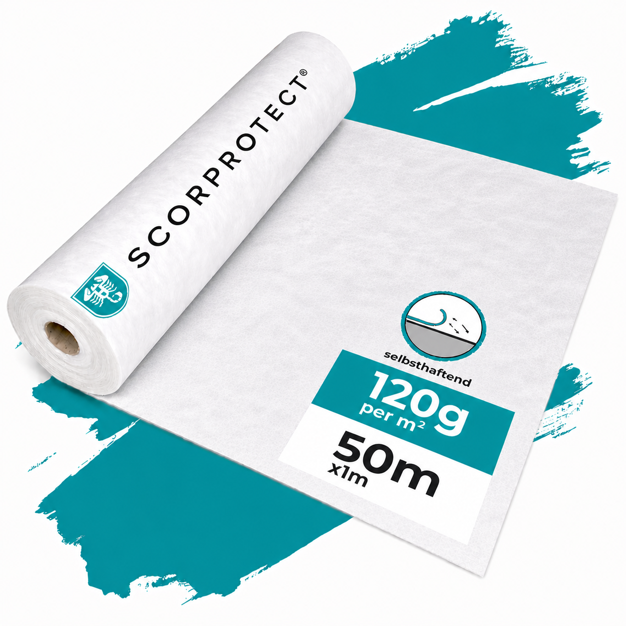 Scorprotect ® TSV Treppenschutzvlies selbsthaftend 120 g/m² weiß 1,00 m x 50 m