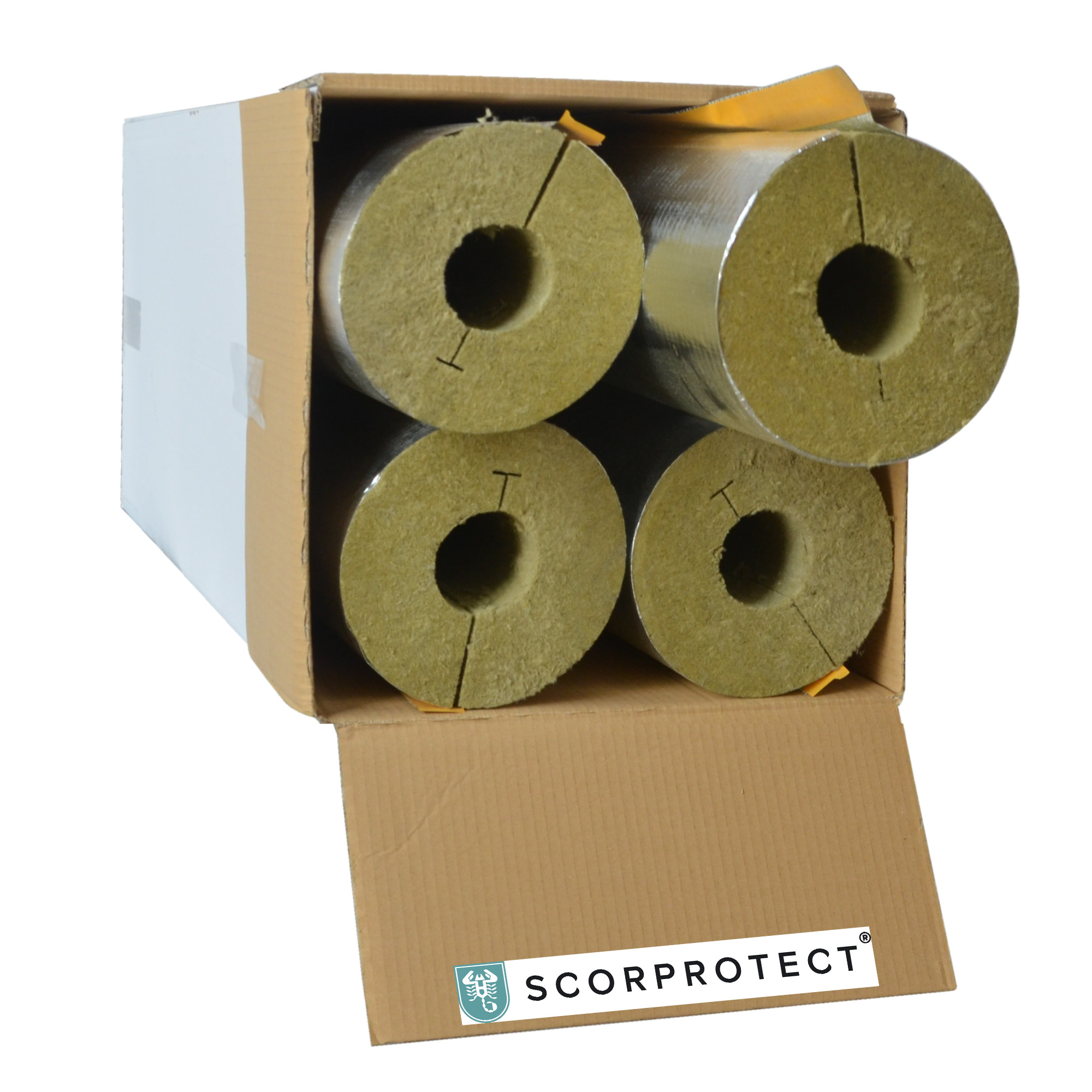 Rohrschale Rohrisolierung Steinwolle alukaschiert 0.040 W/mK