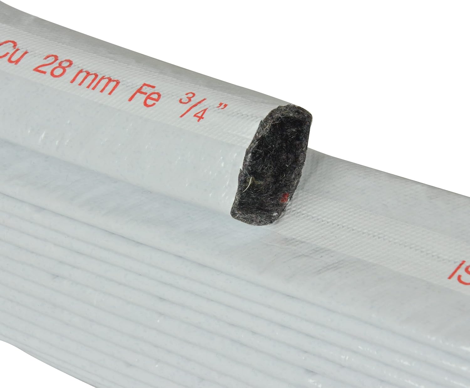 Vlies Schutzschlauch Isolierung 4 mm hellgrau