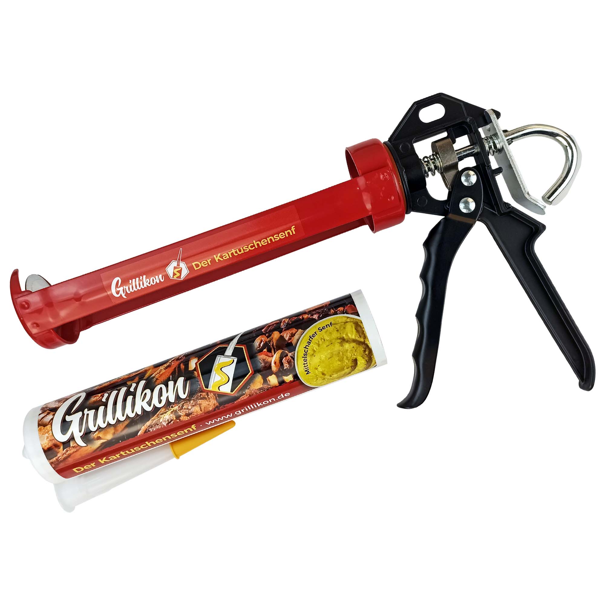 Grillikon Kartuschensenf Set mit Kartuschenpresse Grillikon Kartuschensenf Set mit Kartuschenpresse