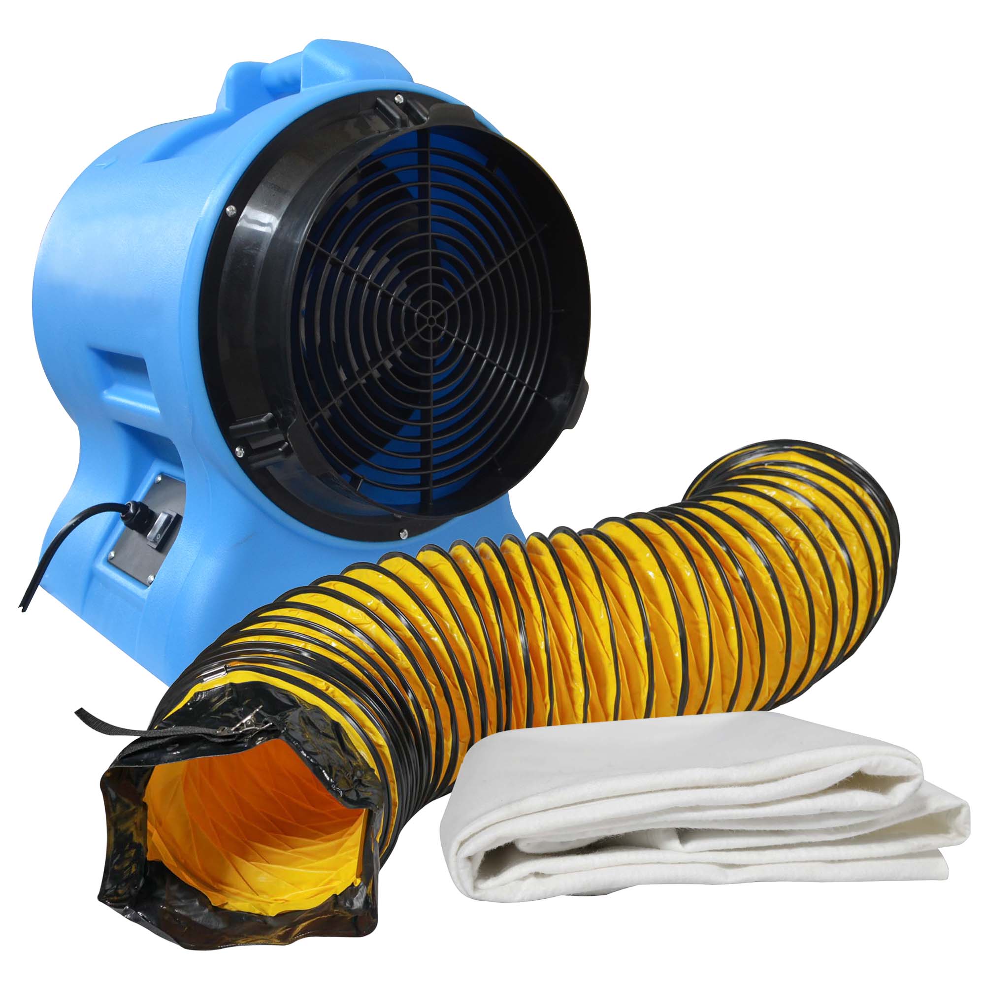 Axiallüfter Axialgebläse Set Staubabsaugung S3500