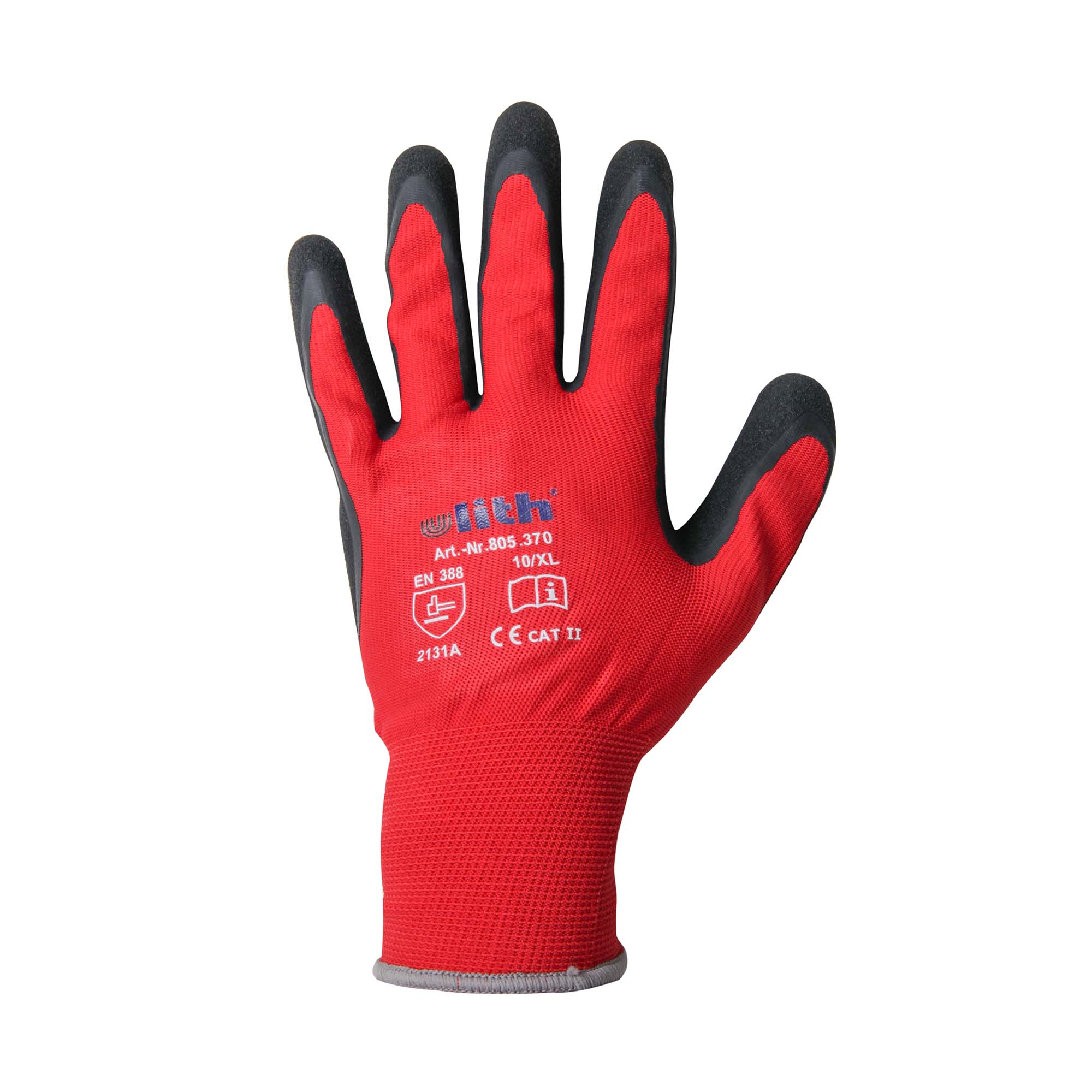 Handschuh-GHS10R-1 Arbeitshandschuh Montage-Feinstrickhandschuhe rot Größe 11