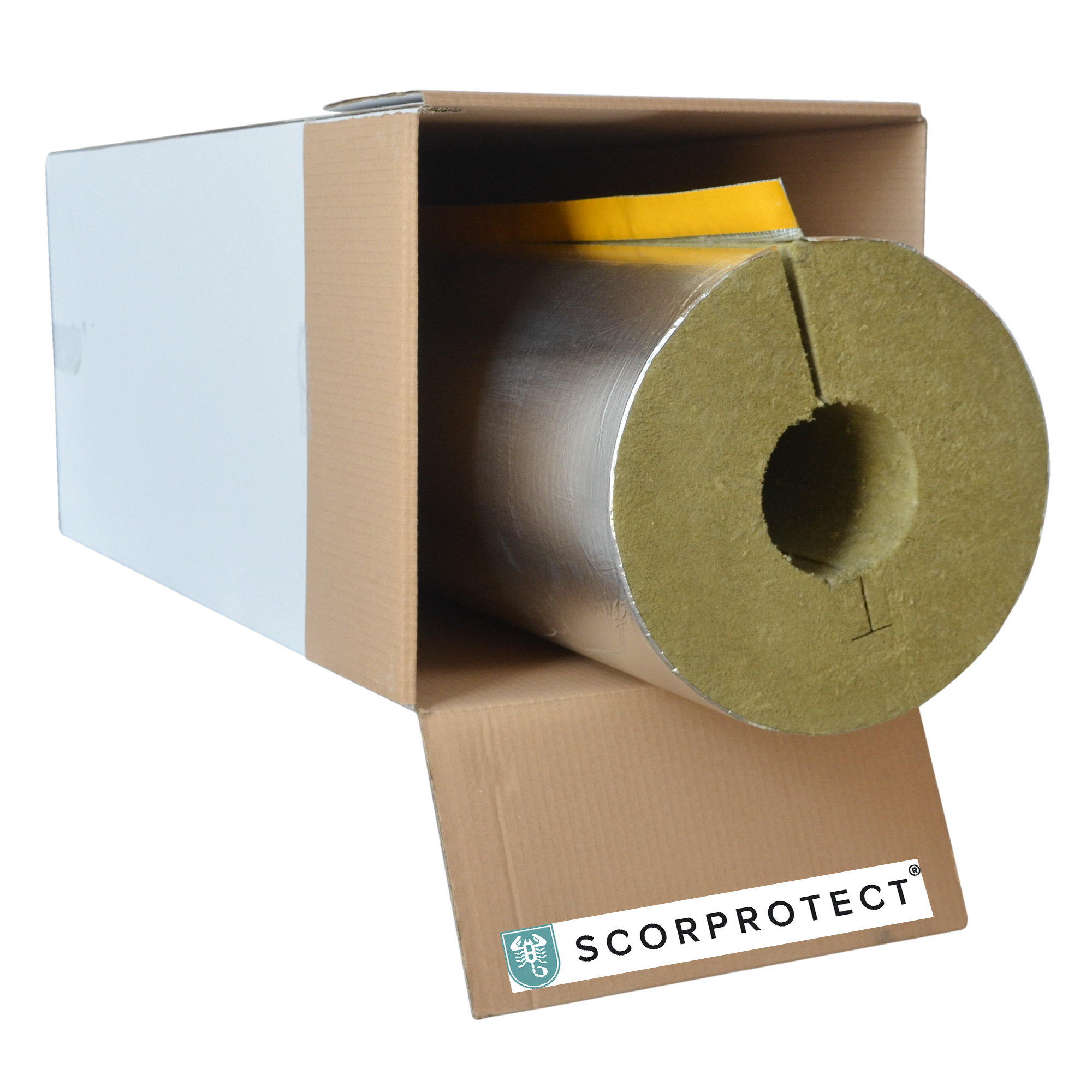 Rohrschale Rohrisolierung Steinwolle alukaschiert 0.040 W/mK