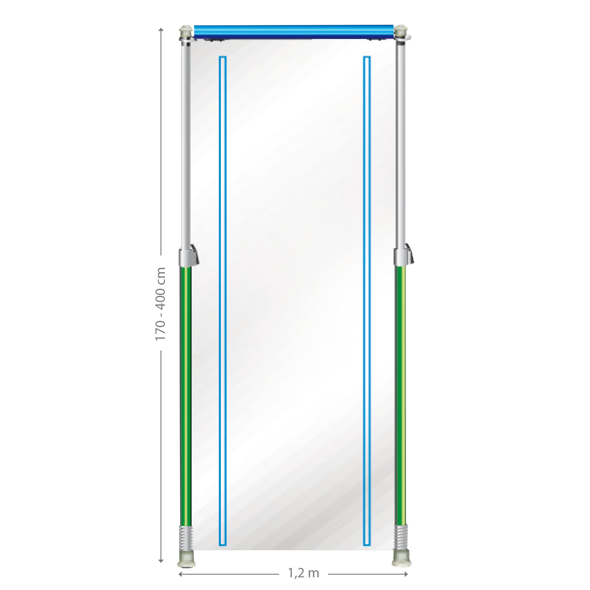 Staubschutzwand-Curtain-Wall-Doorkit1 Curtain-Wall Staubschutzwand Türöffnung Curtain-Doorkit 1,2 m