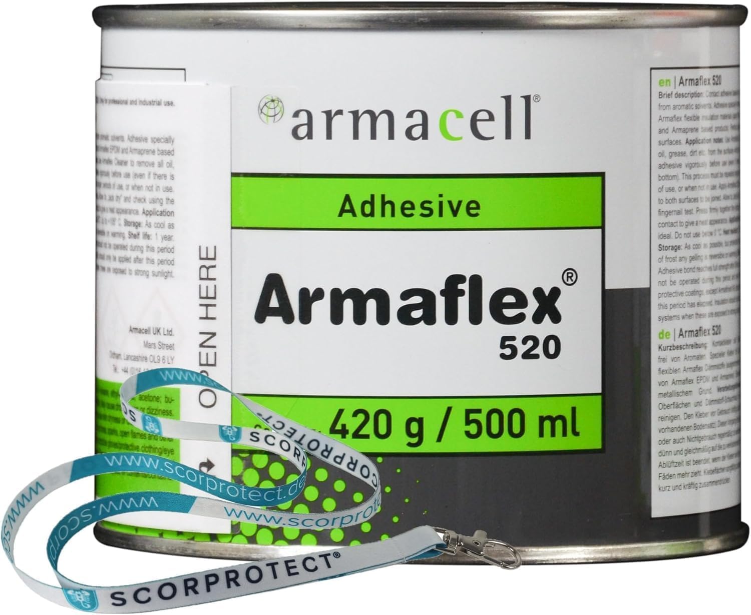Armaflex Kleber 520 für Kautschuk-Platten und Schläuche 0,5 Liter Dose