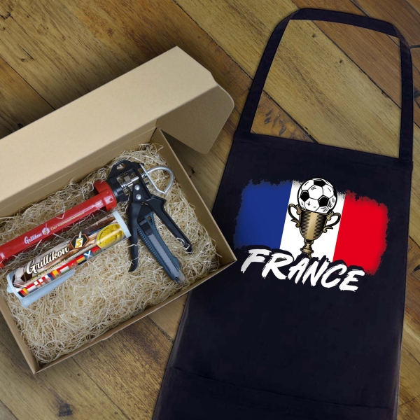 Grillikon EM-Set „Frankreich“ Senf in 300 ml Kartusche mit Grillschürze